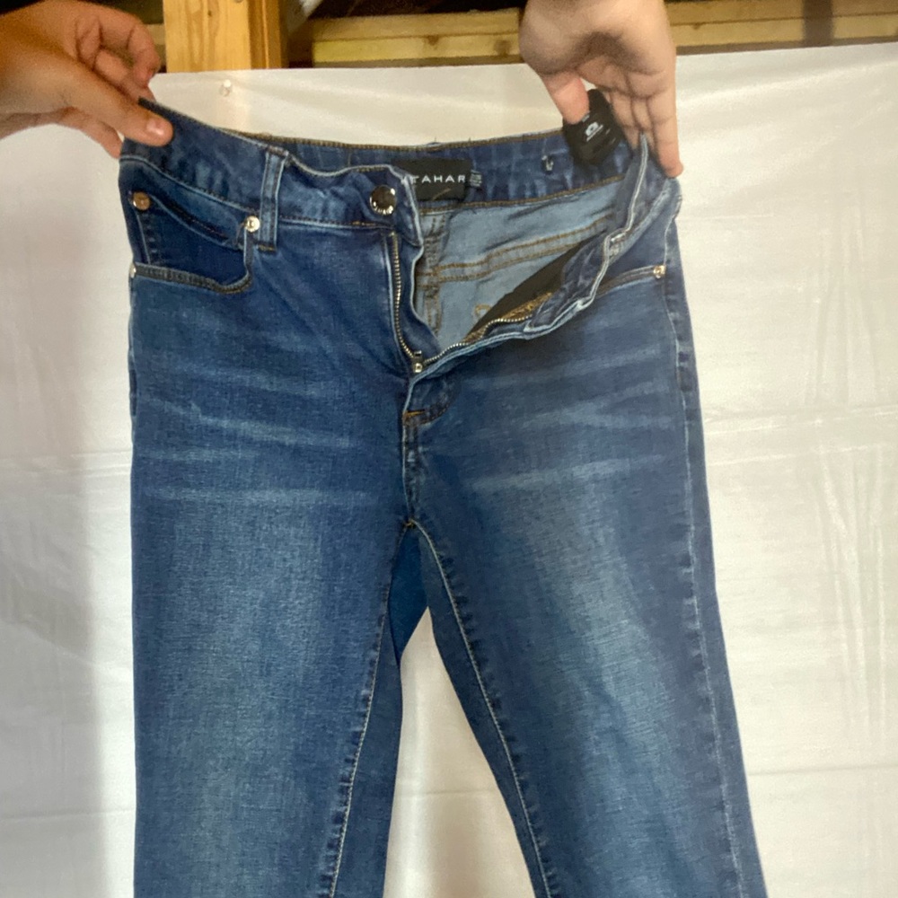 skinny jeans dark blue high waist for kids!